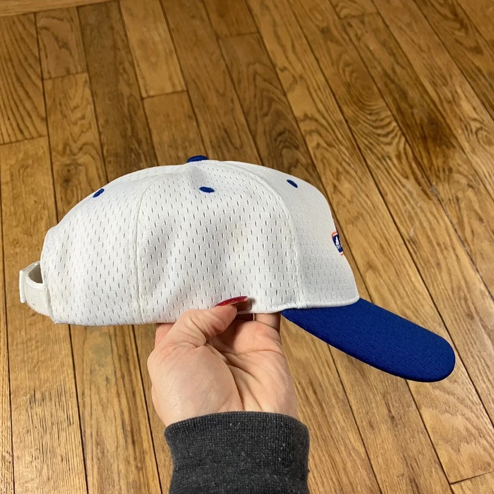 Vintage Adidas Appalachian All Stars Basketball‎ Cap White Blue Embroidered
